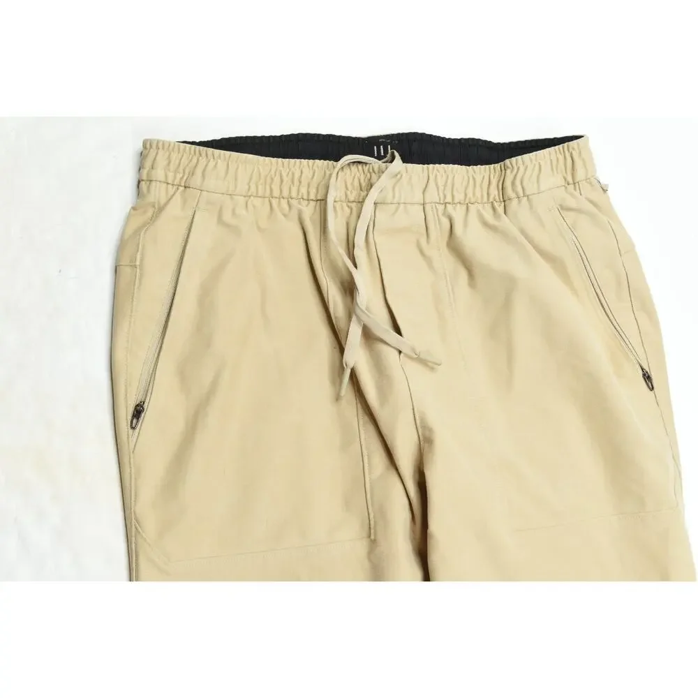 Lululemon Utilitech Joggers Mens Medium Beige Khaki Pull-On Drawstring Slim Fit